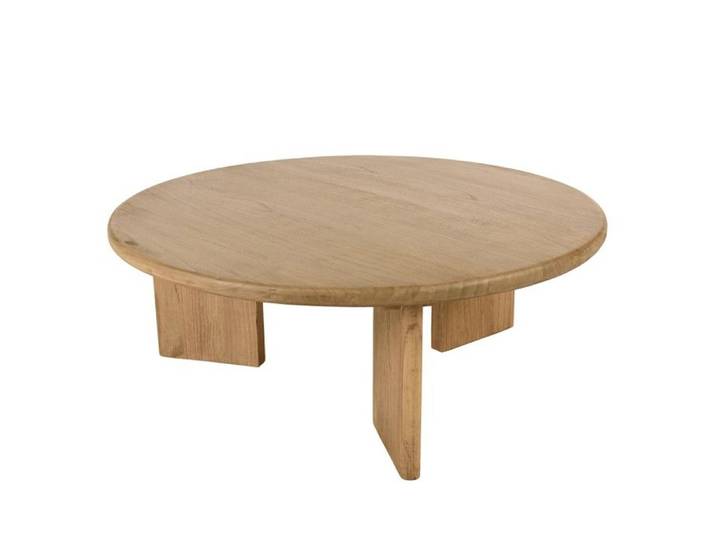 MACABANE AMY - Table basse ronde 80cm en bois de mindi AMY