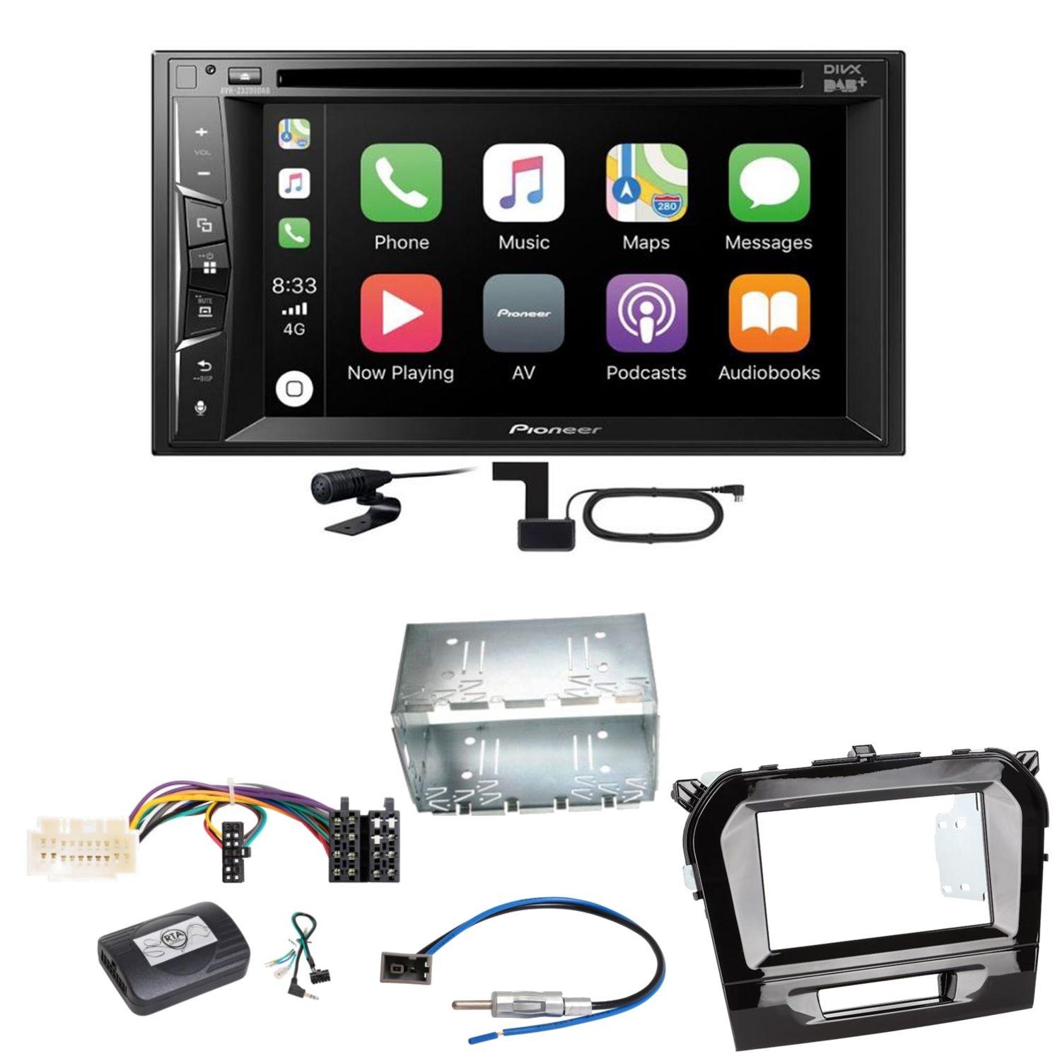 Pioneer AVH-Z3200DAB Carplay Bluetooth Digitalradio Einbauset für Suzuki Vitara LY