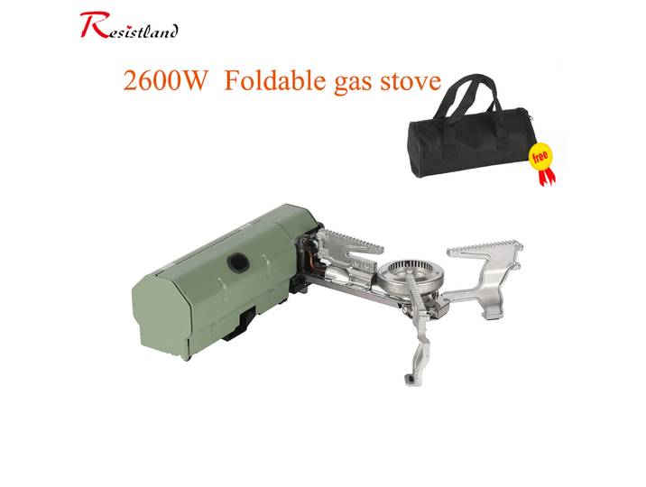 2600W Portable cuisinière pliante Camping cuisinière à gaz en plein air randonnée barbecue voyage cuisson gril cuisinière Cassette brûleur à gaz