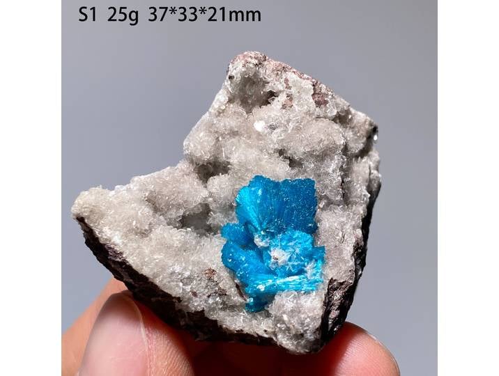 Spécimen minéral brut de cavansite 100% naturel, cristal de quartz, pierre de guérison, décoration d'intérieur, cadeau en provenance d'Inde