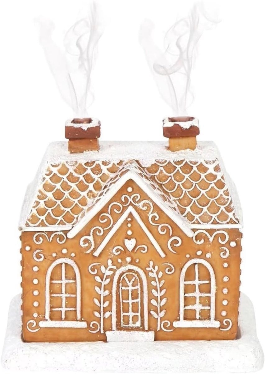 Sfeervolle Peperkoekhuisjes Wierookbrander voor Kerst en Winterse Decoratie