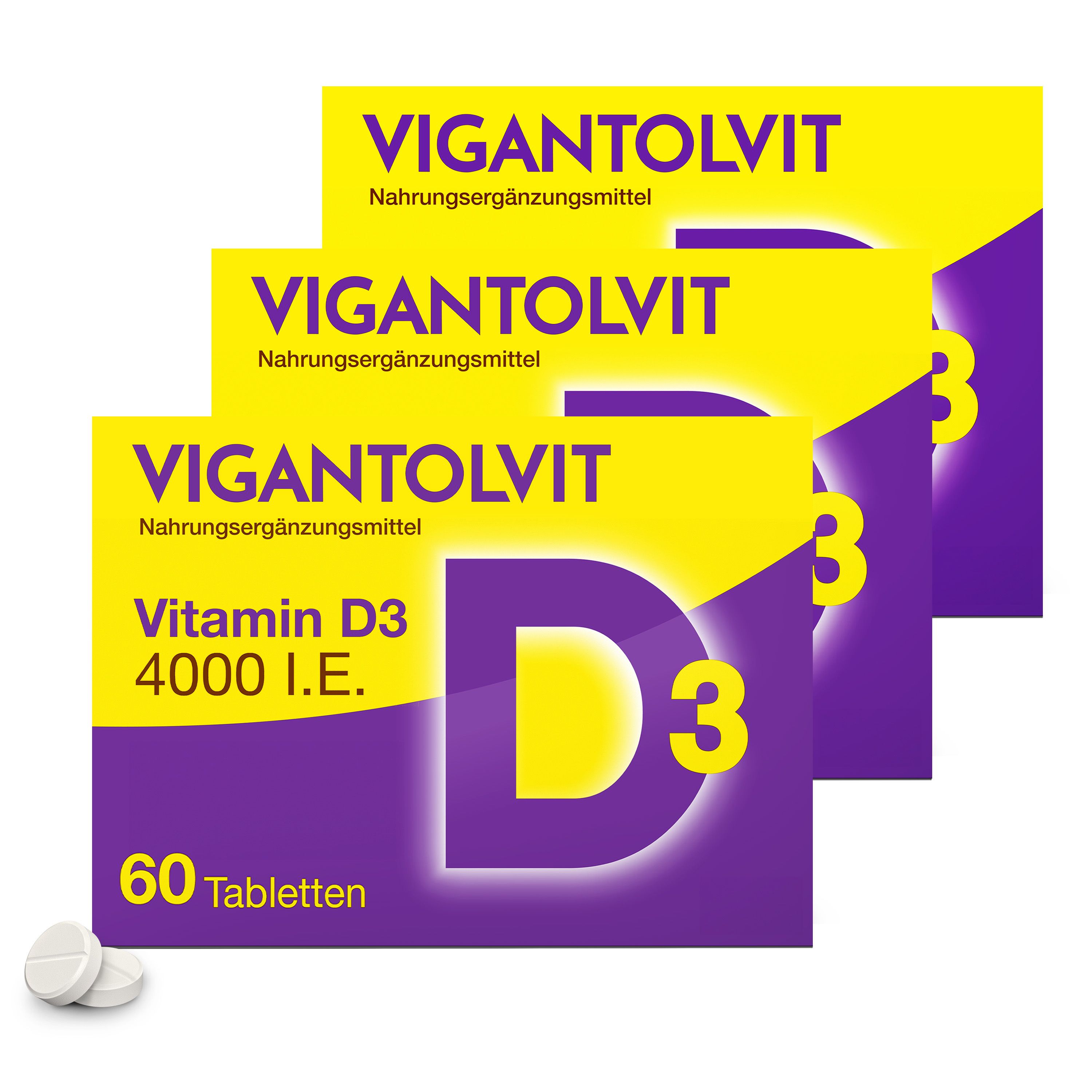 Vigantolvit 4000 I.e. Vitamin D3 Tabletten 3x60 St