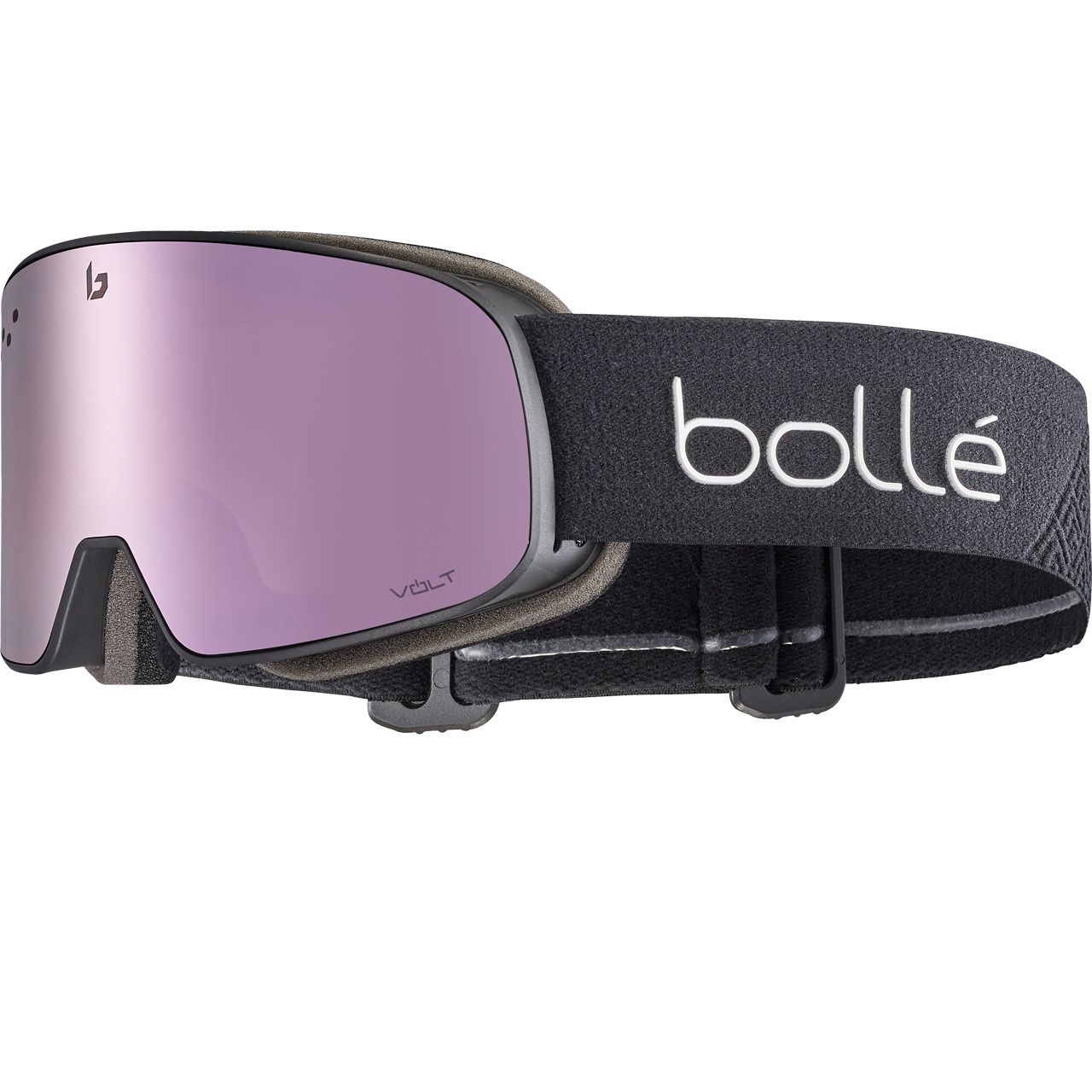Bolle Nevada Small black matte Volt pink