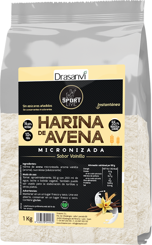 Drasanvi Harina de Avena Vainilla  Sport live 1 kg