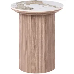 BEISTELLTISCH Keramik Braun Dora