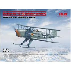 ICM Bücker Bü 131D (winter version), WWII German Training Aircraft