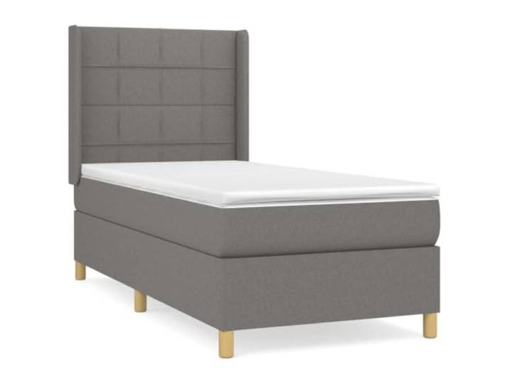 PUGYNBK Boxspringbett, 80 x 200 cm, mit Taschenfederkernmatratze Verstellbares Kopfteil, mittlere Festigkeit, atmungsaktiver Stoff, Lederschutz, manuelle Montage im Lieferumfang enthalten