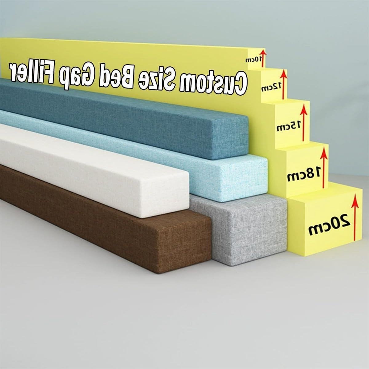 Bed Spleetvuller Matras Verlenger met Linnen Hoes - Lichtbruin