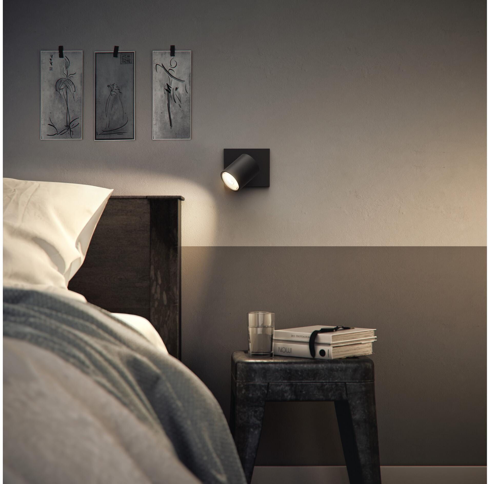 Deckenspot PHILIPS "MyLiving Runner", schwarz, B:9cm H:10,7cm T:11cm, Leuchten, Deckenspot schwarz 1, H: 10,7cm