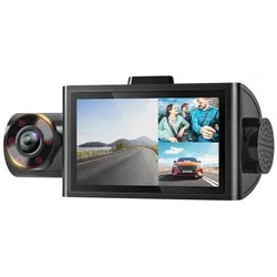 Wolfbox i07 WiFi 2,5K + 1080p-Dashcam (Eingebautes Mikrofon, GPS-Empfänger, 2.5K), Dashcam, Schwarz