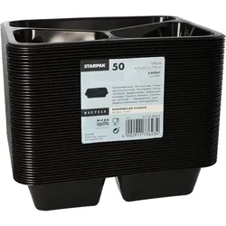 STARPAK Einweg-Menüschalen 1,095 l schwarz