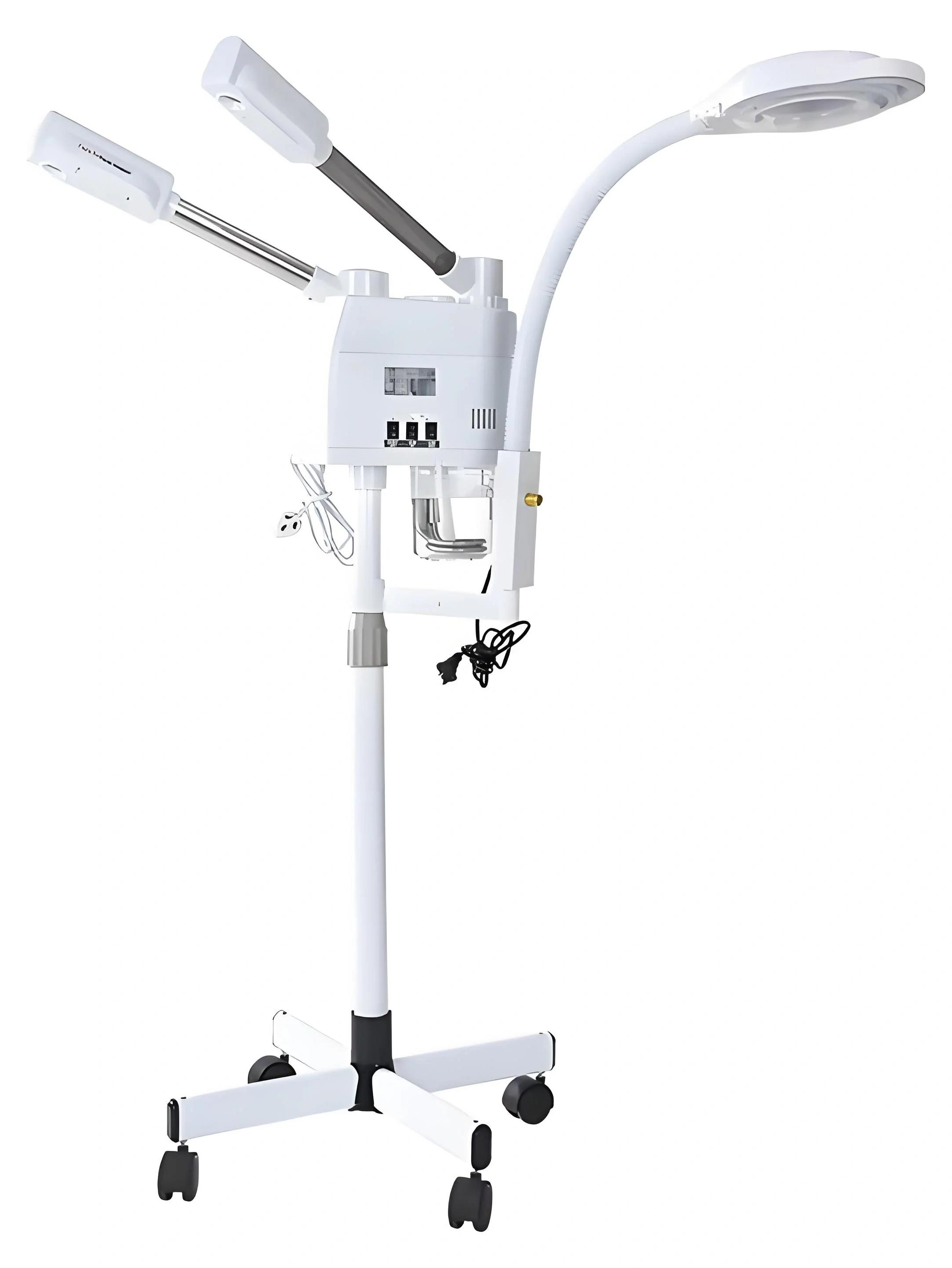 Ozon-Gesichtsdampfer - 3-in-1 - Heißer und kalter Dampf - Nanoionisch - Luftbefeuchter - 8-fache LED-Lupe - 220-240 V EU
