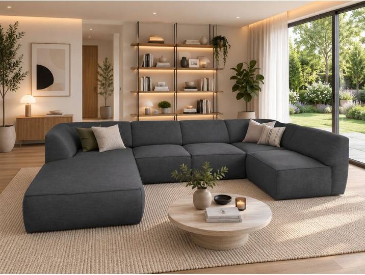 Labett Wohnlandschaft MOVO – modulares Sofa mit modernem Design, Modulare Bauweise – freie Konfiguration des Aufbaus