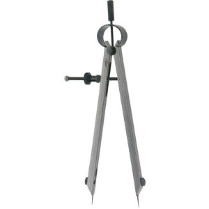 Helios-Preisser Anreißzirkel 0311102, für Holz & Metall, Federzirkel, mit Feineinstellung, Schenkellänge 125 mm