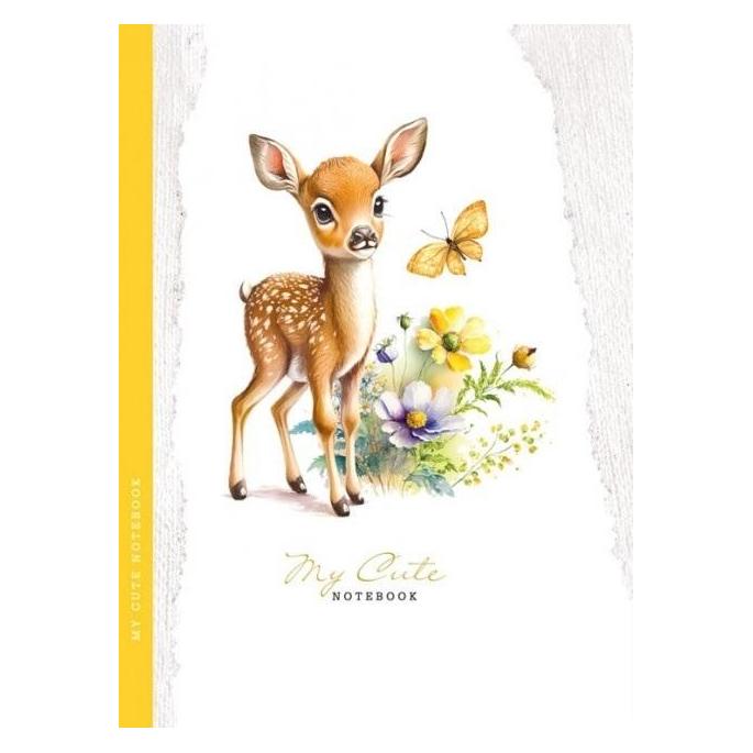 Fresh Dekoratives Notizbuch 143x200/48K Raster TW Gelbes Reh (A5, Harter Einband) (47995407)