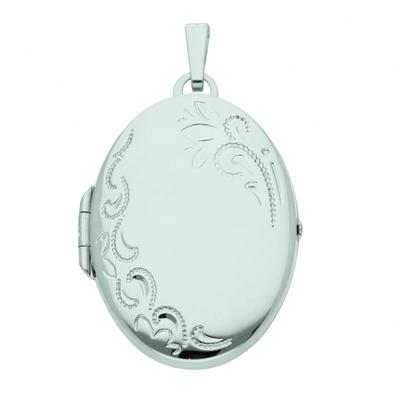 Medallionanhänger ADELIA´S "Medaillon 925 Silber", silber, Schmuckanhänger, Damen, Silber 925 (Sterlingsilber), Silberanhänger