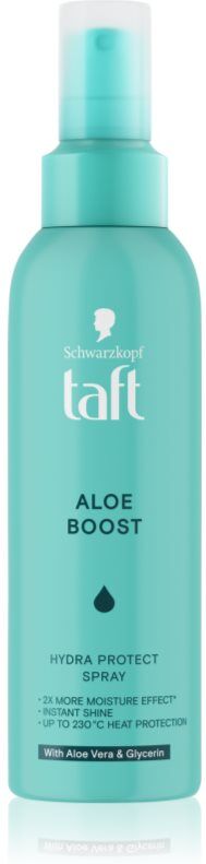 Schwarzkopf Taft Aloe Boost spray hydratant cheveux pour protéger les cheveux contre la chaleur 150 ml