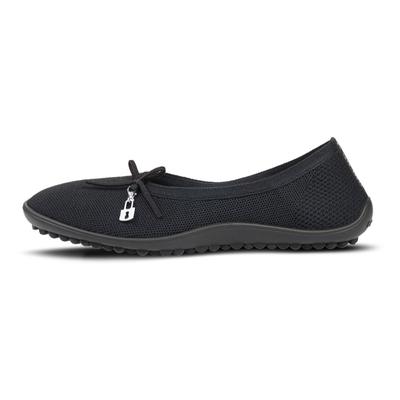 Barfußschuh LEGUANO "LADY LOOP", Damen, Gr. 40, schwarz, Textil, Schuhe Barfußschuh Ballerina Sommerschuh, Ballerina, Slipper, Bequemschuh mit süßer Zierschleife