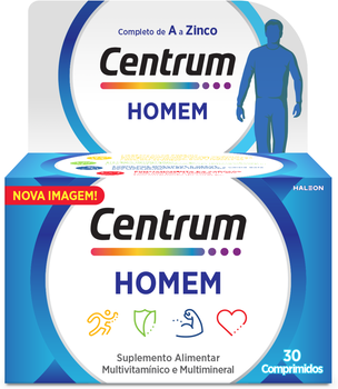 Suplemento Multivitamínico Centrum Homem 30 comprimidos