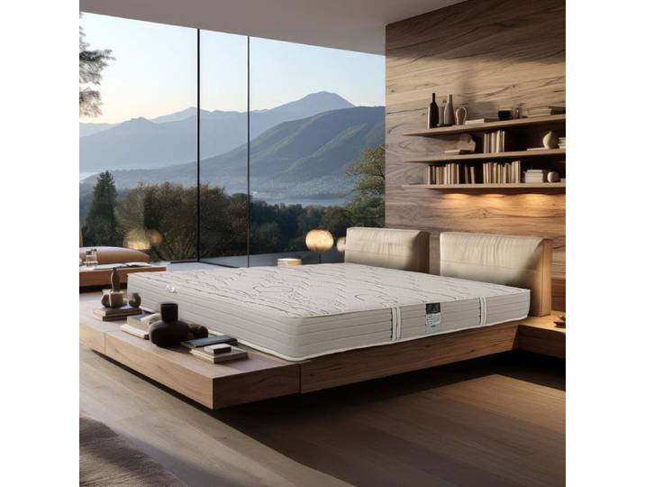 Matelas 180x200 cm OrganicCotton 24cm mémoire de forme indépendance du couchage face été/hiver