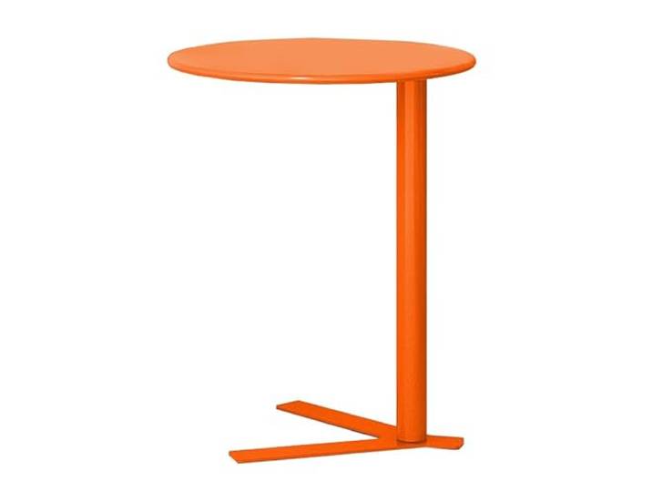 JIiopCFegh Moderner, stilvoller runder Beistelltisch/Tablett for Wohnzimmer und(15.8″dx28.7″h,Orange)