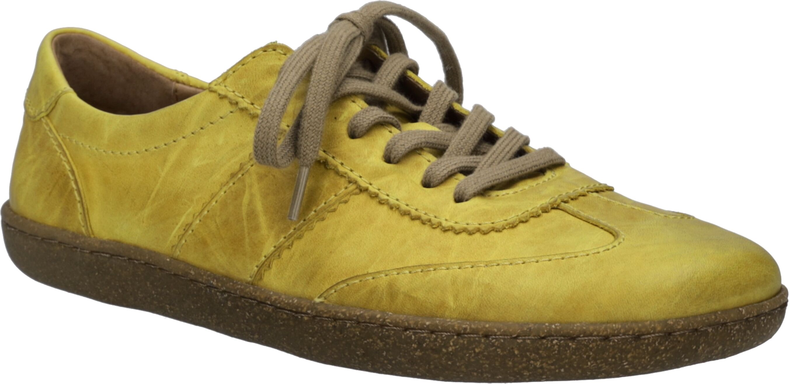 Sneaker JOSEF SEIBEL "Jill 02, safran", Damen, Gr. 38, gelb (safran), Obermaterial: 100% Rindsleder Leather cow., Schuhe Sneaker