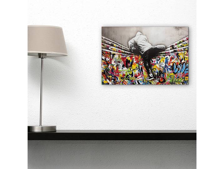 Leinwandbild Jump! Mischgewebe Multicolor 30 x 45cm