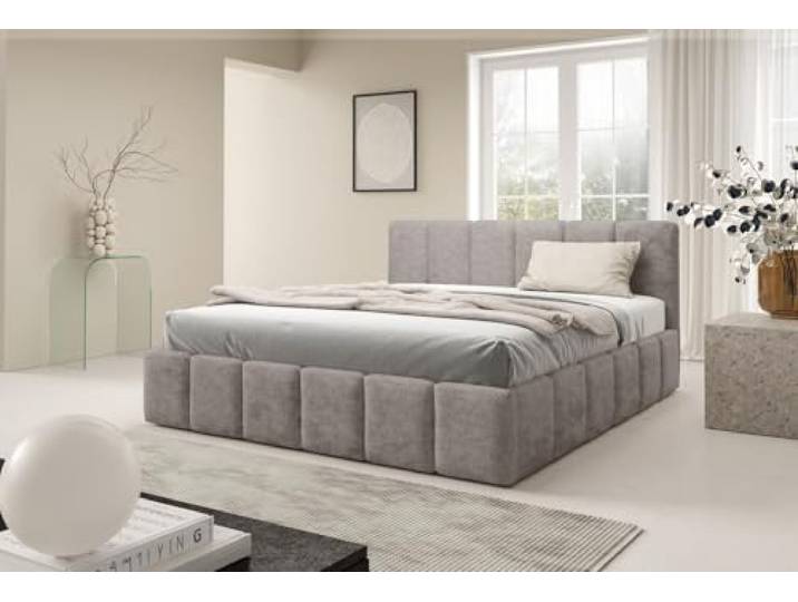 Dekori Möbel Polsterbett KALLA Slim mit Bettkasten (Perfect Harmony 04, 180x200)
