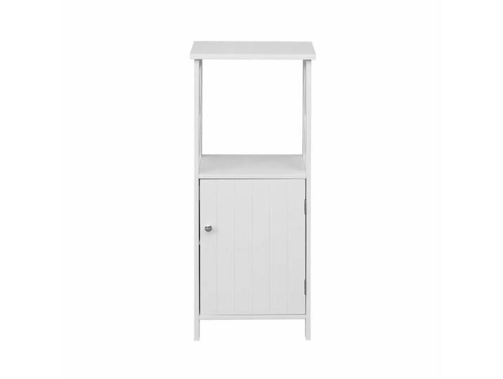 Meuble colonne de salle de bain 1 porte étagère blanc