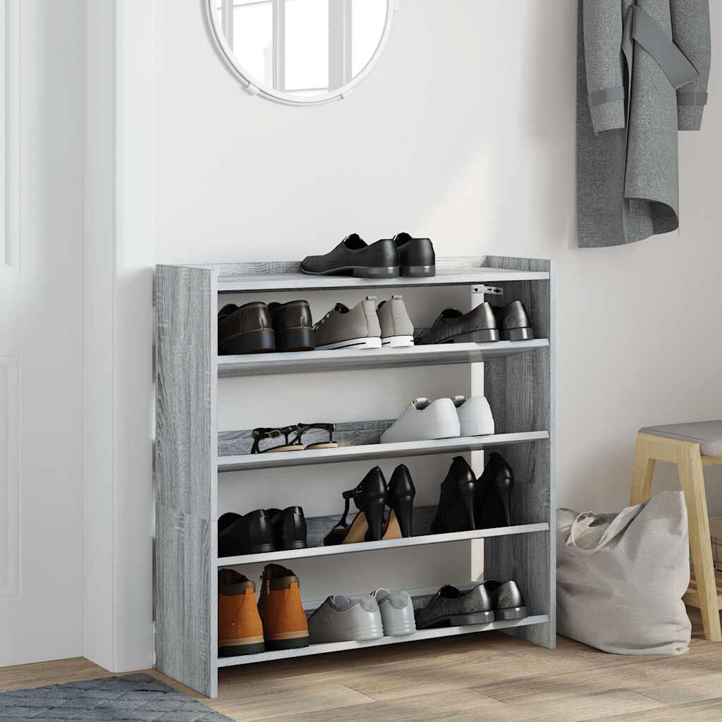 17 Stories 15 Pair Shoe Rack Grey Sonoma 15