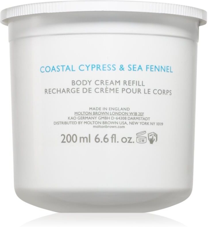 Molton Brown Coastal Cypress & Sea Fennel crème pour le corps recharge 200 ml