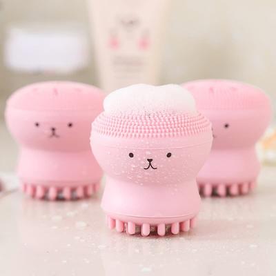 Youfap Market Mini Silicone Facial Cleansing Brush, Deep Skin Care Scrub Tool, Soft Exfoliator purple
