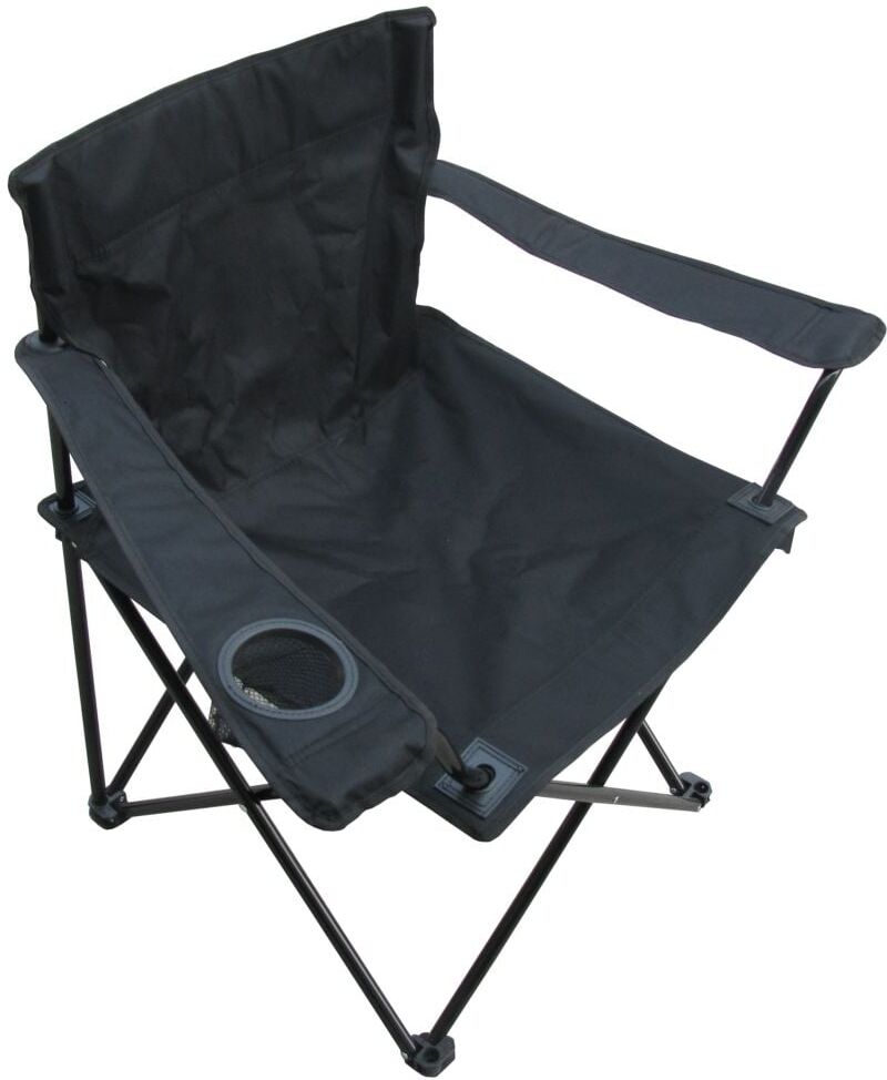 TrendLine Campingstuhl mit Armlehne schwarz