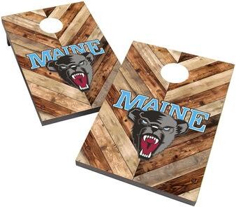 Skip's Garage Maine Black Bears 2x4 Cornhole Bag Toss Game