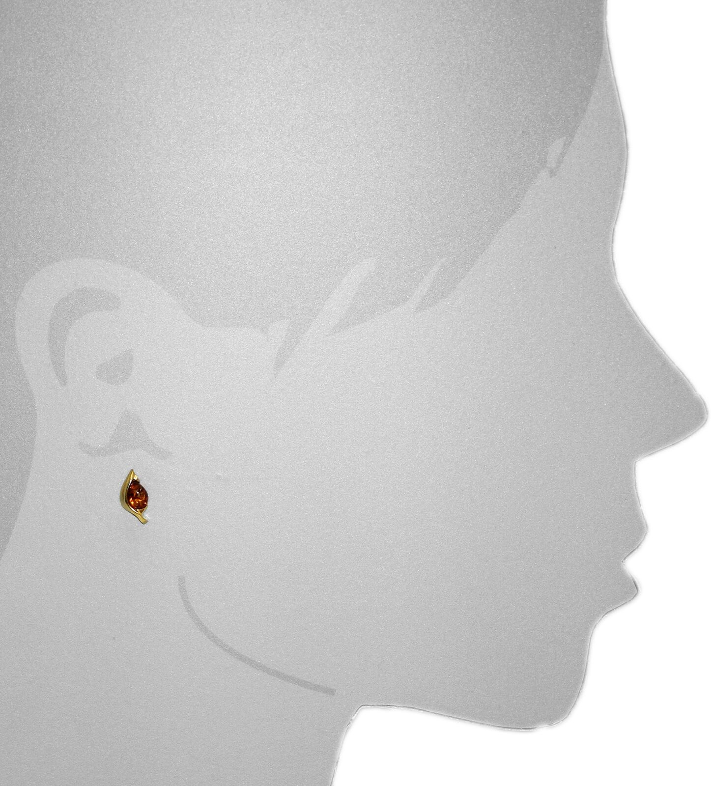 Paar Ohrstecker OSTSEE-SCHMUCK "Ostsee-Schmuck Ohrstecker Ires Ohrstecker Ires", gelb, Ohrringe, Damen, 14 x 7mm, Gelbgold 375, Paar Ohrstecker gelb 14 x 7mm, Gelbgold 375