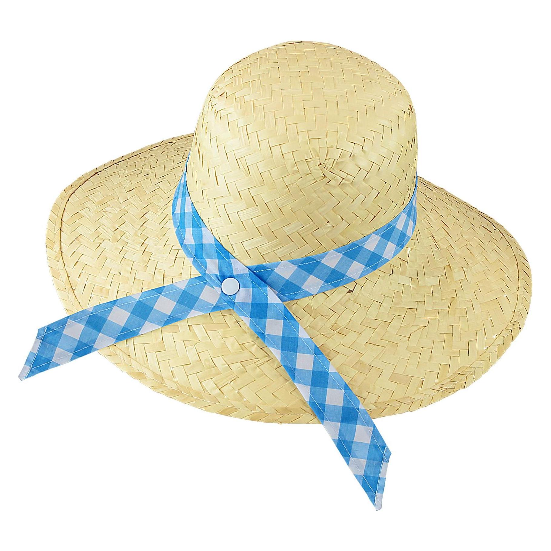 Widmann Strohhut Bäuerin mit blauem Band (29502)