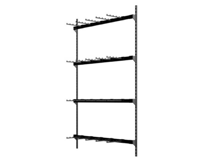 4- Oder 5-stufiges Wandmontiertes BH-Präsentationsregal Mit 20 Haken Organizer Für Dessous Spielzeug Halsketten Socken Präsentationsregal Für Boutiquen Einzelhandelsgeschäfte(Schwarz,120x150cm)