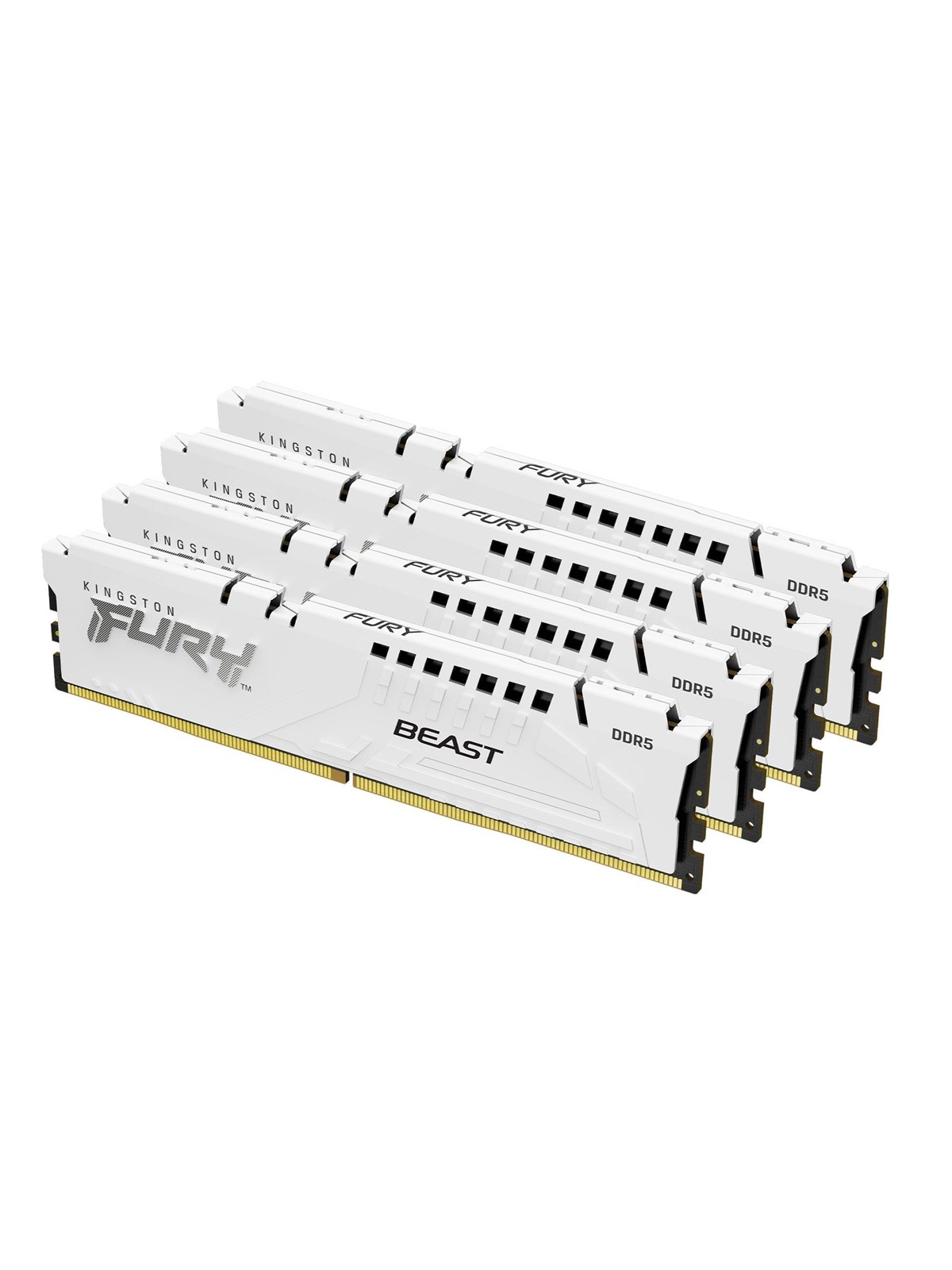 Kingston FURY Beast DDR5-6000 - 64GB - CL40 - Quad Channel (4 pcs) - Intel XMP - Weiß