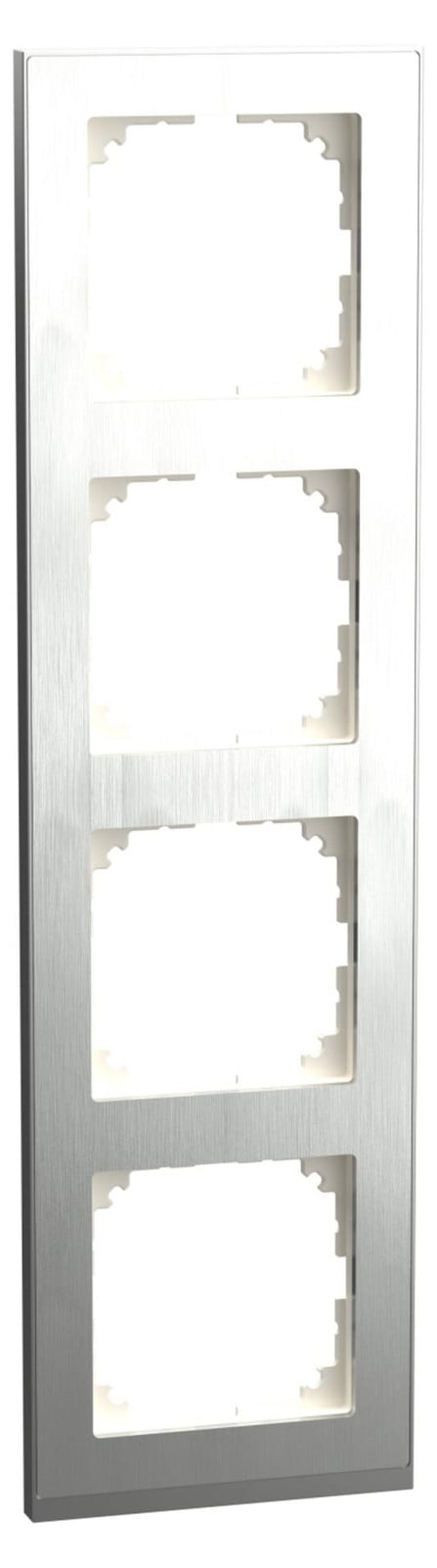 Merten Rahmen MEG4040-3646, 4-voudig, roestvrij staal en aluminium