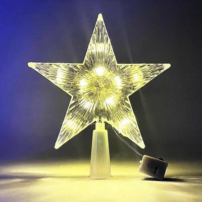 Uplifted Finds Illuminated Christmas Tree Topper Star Lights warm