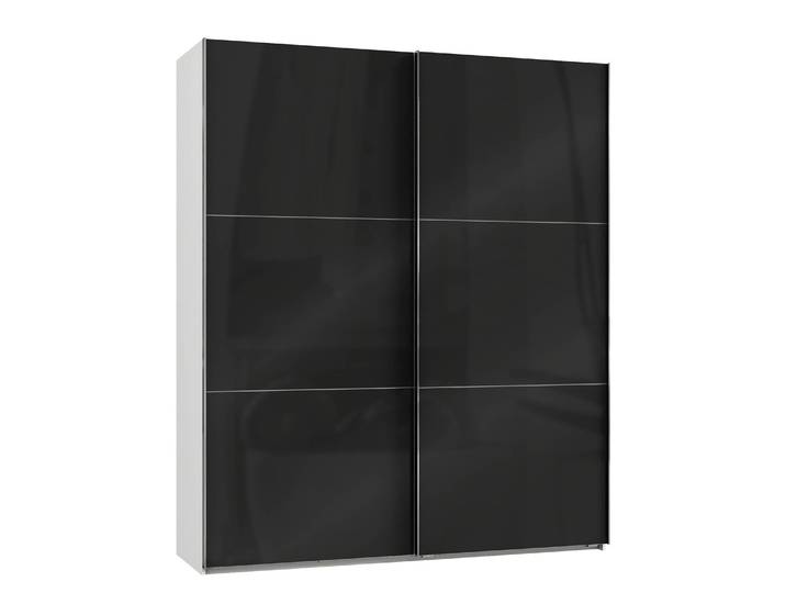 Schwebetürenschrank Level 36 C 200 x 236cm ohne Weiß/Hochglanz Schwarz/Weiß