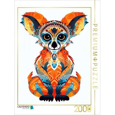 CALVENDO Puzzle Lemur im Tattoo Design | 2000 Teile Lege-Größe 90x67cm Foto-Puzzle für glückliche Stunden