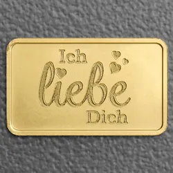 Goldbarren 2,5g Gravur "Ich Liebe Dich"