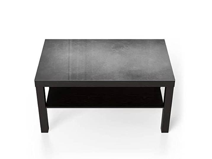 DEQORI Glastisch schwarz groß 90x50 cm Motiv Leere Schultafel ausgefallener Beistelltisch aus Glas Hochglanz Couchtisch fürs Wohnzimmer moderner Couch Tisch mit Design