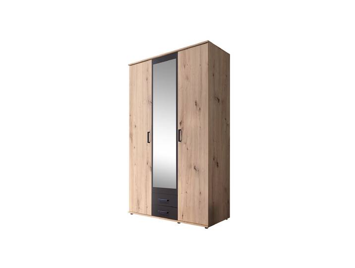 Kleiderschrank mit Spiegel - Artisan Eiche - anthrazit - 120 cm - CHICAGO
