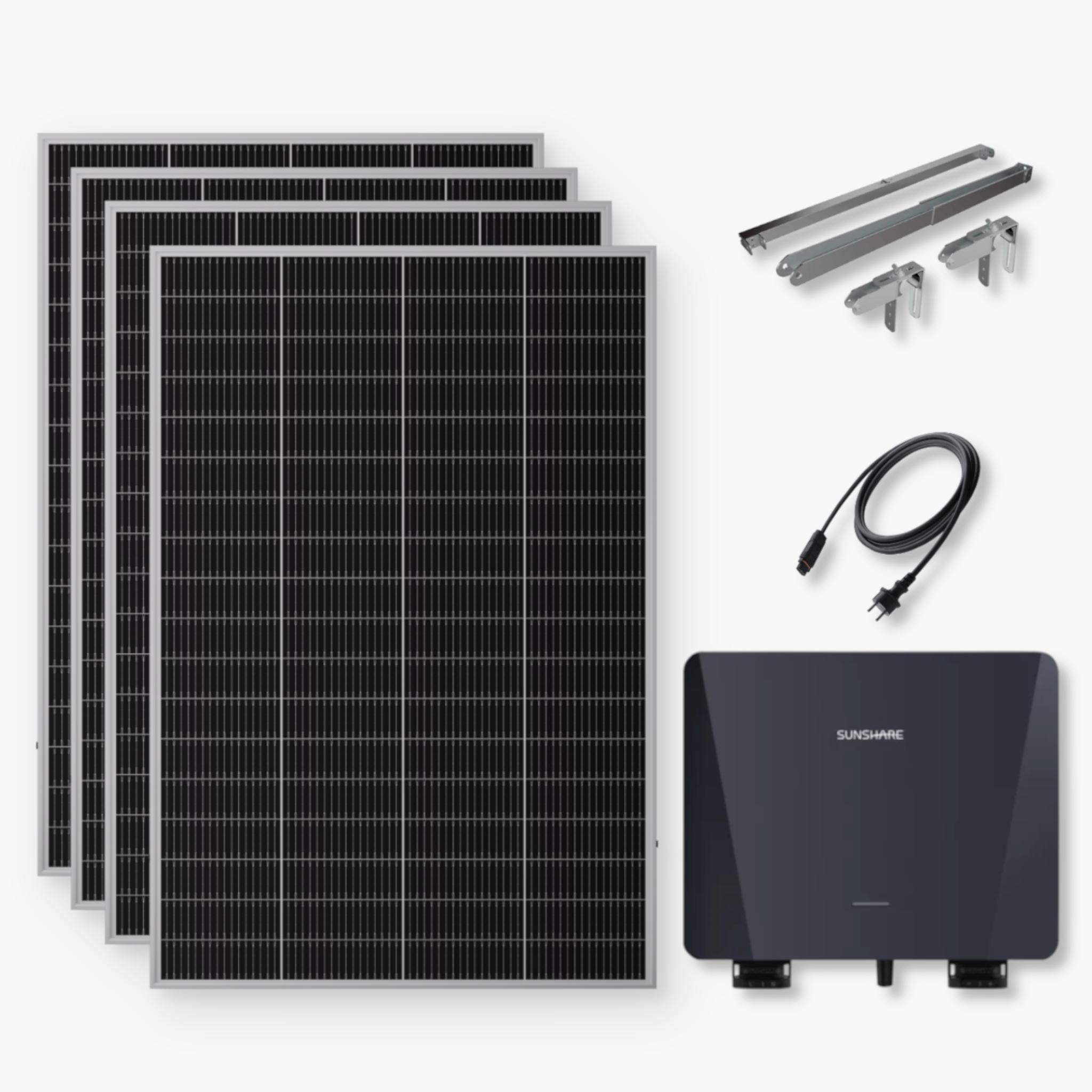 Sunshare RAY Lite 800 W Balkonkraftwerk Set mit Geländerhalterung