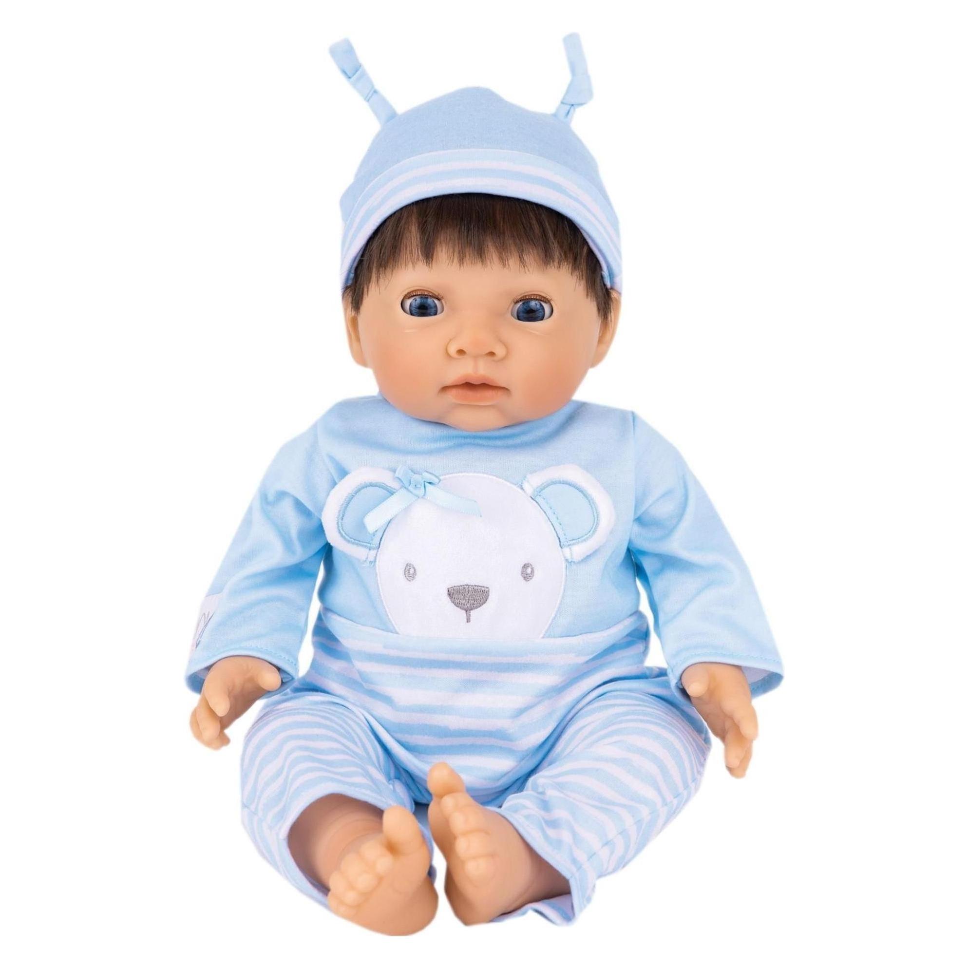Tiny Treasures Blue Bear Doll Brown Hair (30543) (30543)