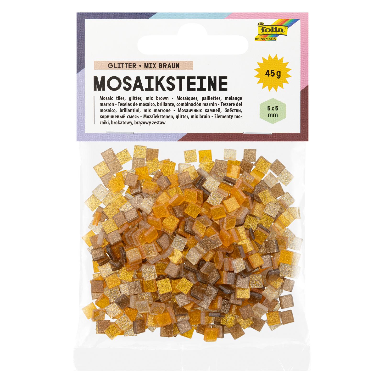 Koopman Mosaik aus Glitzersteinen 5x5mm braun (54620521)