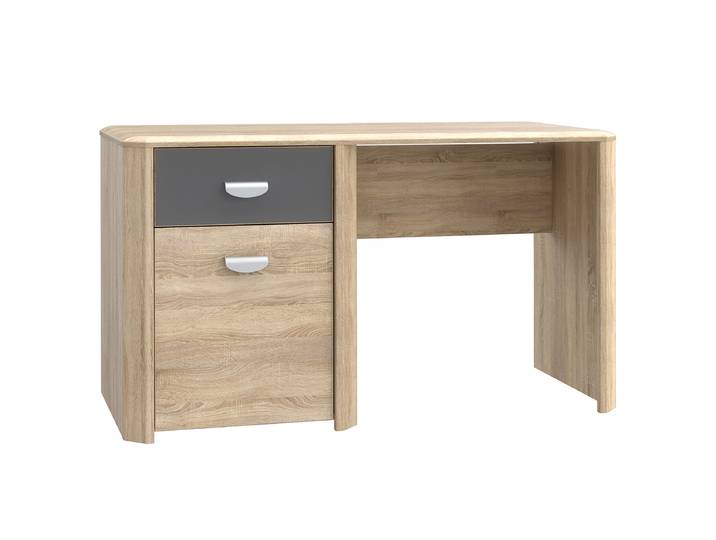 Bureau 130 x 74 x 58cm Beige/Gris