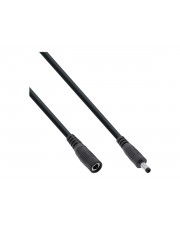 InLine DC Verlängerungskabel Stecker/Buchse 4.0x1.7mm AWG 18 schwarz 3 m (26903C)